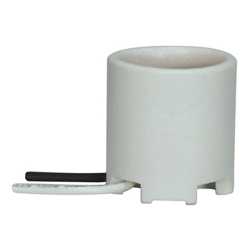 Satco 80-1155, Keyless Porcelain Socket with Unglazed, 660W, 250V, Bronze Screw Shell, 50 Packs