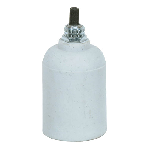Satco 80-1157, Porcelain Bottom Turn Knob Socket, 1/8 IPS Cap, 660W, 250V, CSSNP Screw Shell, 50 Packs