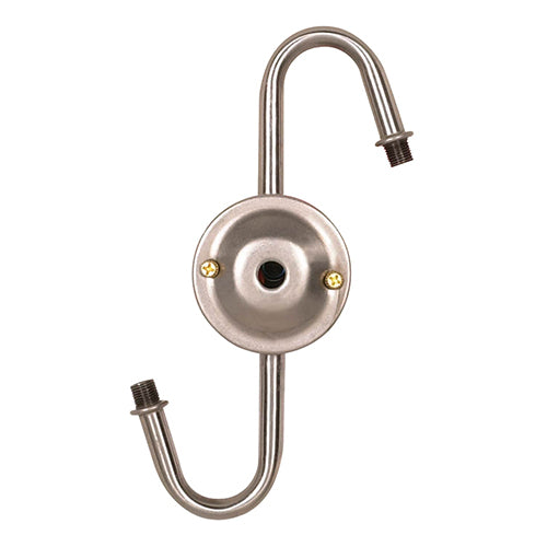Satco 80-1161, Steel "S" Cluster For Medium or Candelabra, 1/8 IP Top and 1/4 IP Bottom, 7" Centers
