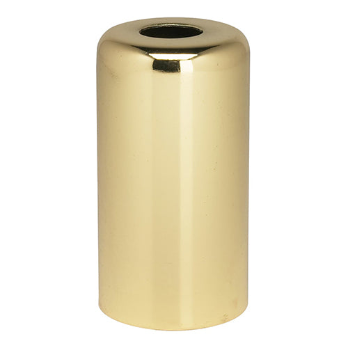 Satco 80-1183, Steel Candle Cups with Brass Plated, 7/16'' Hole, 1-7/8'' Height, 1'' Diameter, 10 Packs