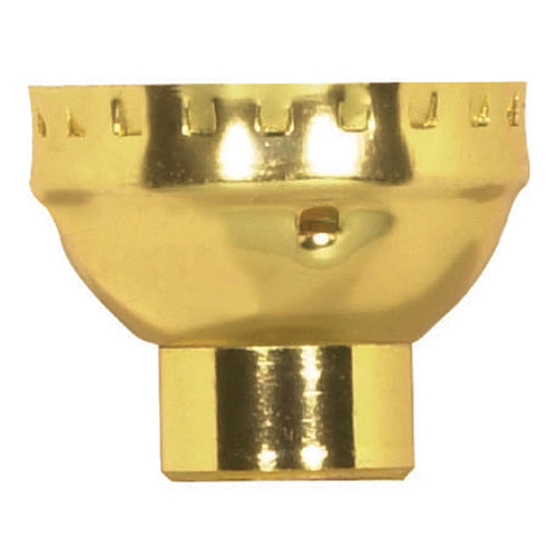 Satco 80-1210, Aluminum Cap with Paper Liner, 1/4IPS Cap, Less Set Screw, Brite Gilt Finish, 10 Packs