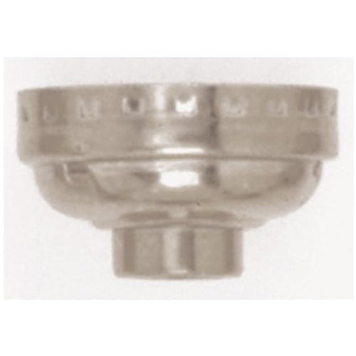 Satco 80-1215, Aluminum Cap with Paper Liner, 1/8IPS Cap, Less Set Screw, Nickel Finish, 10 Packs