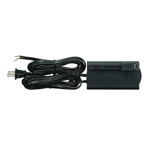 Satco 80-1244, 2-Wire Floor Lamp Dimmer, 500W, 120V, 4.3A, Black Finish