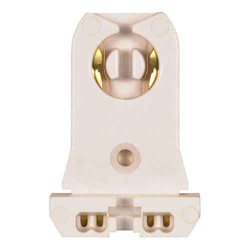 Satco 80-1247, Tall Standard Twist-In Used in Strip Fixtures for Rapid Start Applications Slide-On Mounting 20 Gauge Slots Upper Lower Made from Urea 660W, 600V, 10 Packs