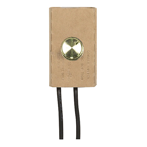 Satco 80-1293, Full Range Table Lamp Dimmer Switch with Paper Housing, 300W