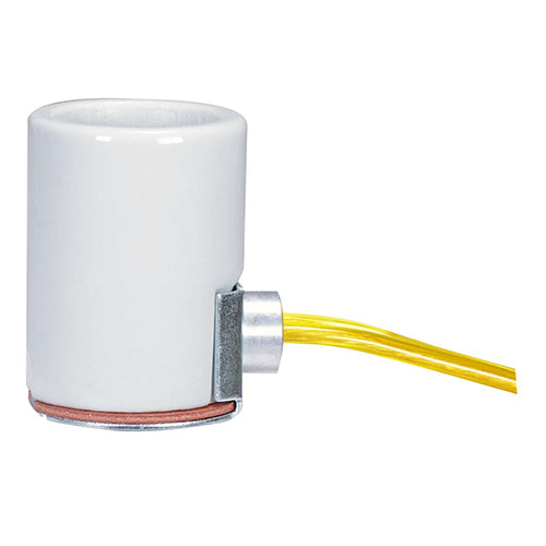 Satco 80-1329, Porcelain Socket, Medium Base, Side Outlet, 36'' Leads, 660W, 250 Volt
