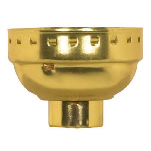 Satco 80-1350, 3 Piece Solid Brass Cap With Paper Liner, 1/8IPS Cap, Less Set Screw, Polished Nickel Finish, 10 Packs
