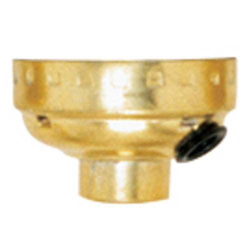 Satco 80-1419, Aluminum Cap With Paper Liner, 1/8IPS Cap, Less Set Screw, Bright Gilt Finish, 10 Packs