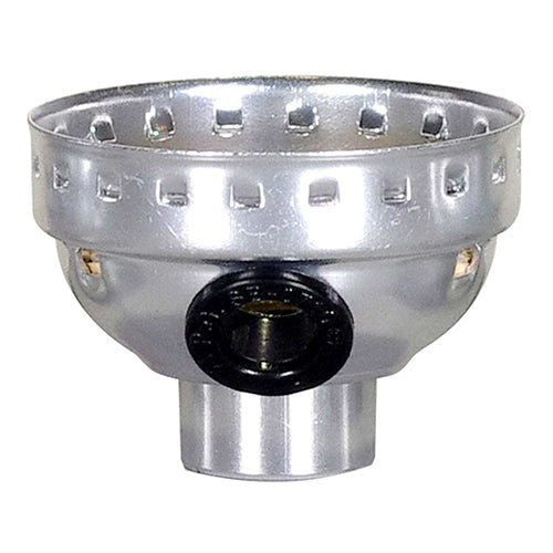 Satco 80-1435, Aluminum Cap With Paper Liner, 1/8IPS Cap, Less Set Screw, Nickel Finish, 10 Packs