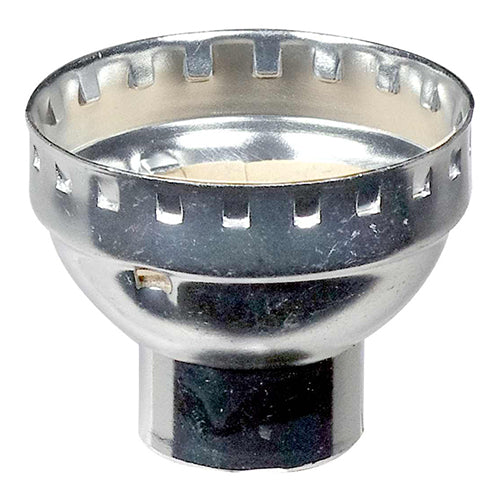 Satco 80-1437, Aluminum Cap With Paper Liner, 1/4IPS Cap, Less Set Screw, Nickel Finish, 10 Packs