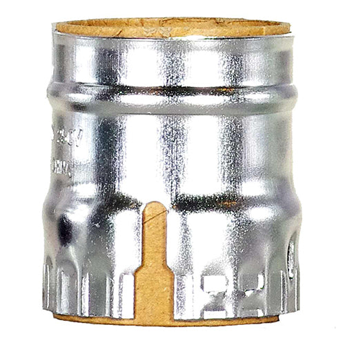 Satco 80-1441, Aluminum Shell With Paper Liner, Short Keyless, Nickel Finish, 10 Packs