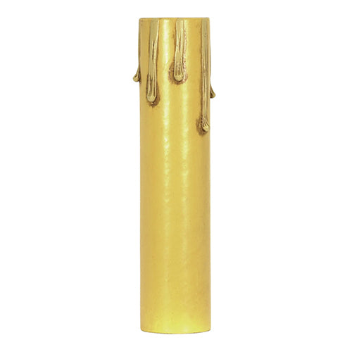 Satco 80-1454, Candle Cover with Ivory Drip Paper, Candelabra Base, 4" Height, 13/16" Inside Diameter, 7/8" Outside Diameter, 10 Packs
