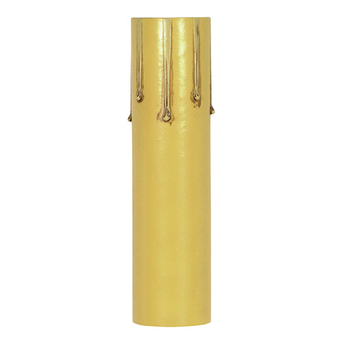 Satco 80-1456, Candle Cover with Ivory Drip Paper, Medium Base, 4" Height, 1-3/16" Inside Diameter, 1-1/4" Outside Diameter, 10 Packs
