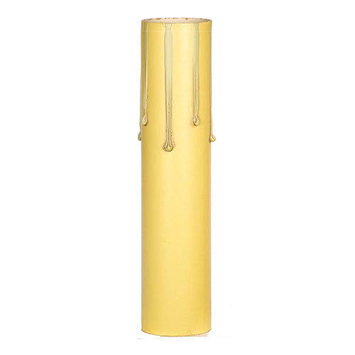 Satco 80-1457, Candle Cover with Ivory Drip Paper, Medium Base, 6" Height, 1-3/16" Inside Diameter, 1-1/4" Outside Diameter, 10 Packs