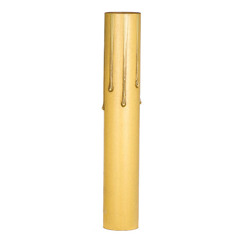 Satco 80-1458, Candle Cover with Ivory Drip Paper, Medium Base, 8" Height, 1-3/16" Inside Diameter, 1-1/4" Outside Diameter, 10 Packs