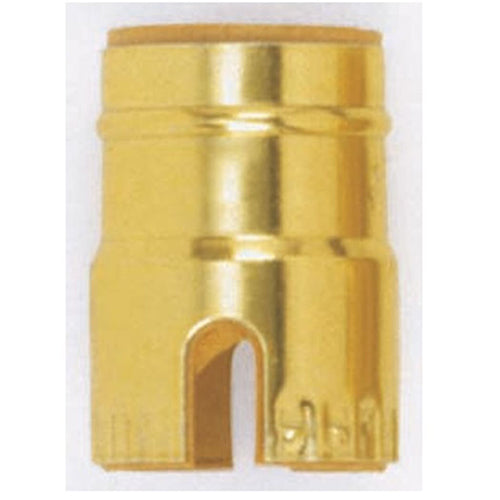 Satco 80-1467, 3 Piece Solid Brass Shell With Paper Liner, Push Thru, Polished Brass Finish, 10 Packs