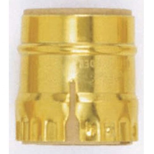 Satco 80-1471, 3 Piece Solid Brass Shell With Paper Liner, Short Keyless Terminal, Polished Brass Finish, 10 Packs