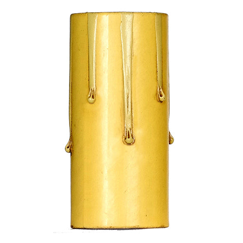 Satco 80-1487, Candle Cover with Ivory Drip Paper, Candelabra Base, 2" Height, 13/16" Inside Diameter, 7/8" Outside Diameter, Ivory Finish, 10 Packs