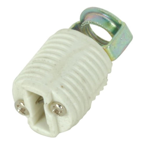 Satco 80-1582, Threaded G-9 Porcelain Socket, Push-in Terminal, 660W, 250V, White Finish, 10 Packs