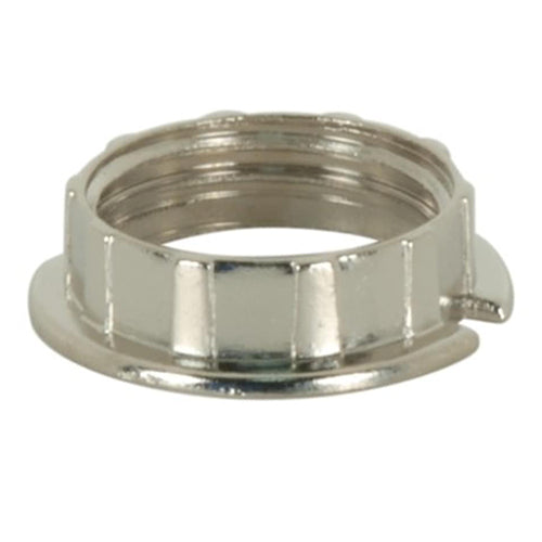 Satco 80-1583, Chrome Ring For Tubular Glass, 3/4" Inner Diameter, 1-1/6" Outer Diameter, With Set Screw, 200 Packs
