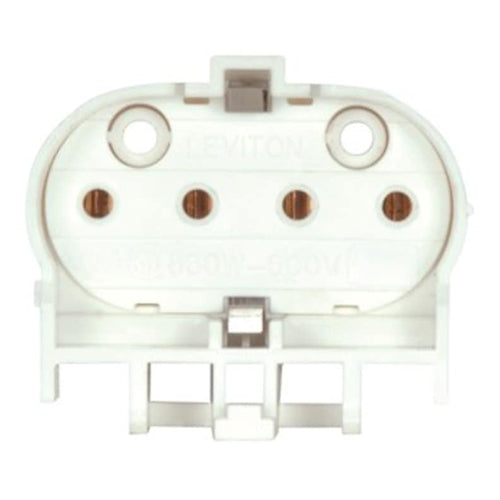Satco 80-1600, Horizontal Snap-In Mounting Lampholder with Wiring Ports Metal-Spring Retainer Clip, 660W, 600V