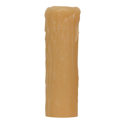 Satco 80-1619, Candle Cover with Amber Full Drip Resin, Edison Base, 6" Height, 1-1/4" Inside Diameter, 2" Outside Diameter