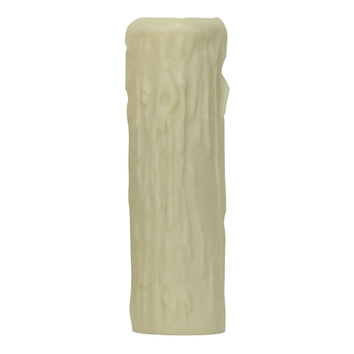 Satco 80-1621, Candle Cover with Ivory Full Drip Resin, Edison Base, 6" Height, 1-1/4" Inside Diameter, 2" Outside Diameter