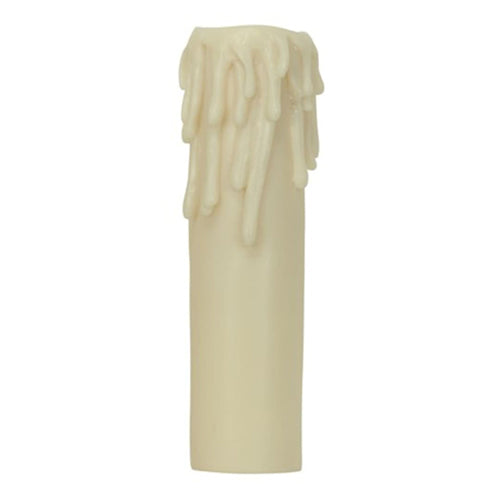 Satco 80-1627, Candle Cover with Ivory Half Drip Resin, Edison Base, 6" Height, 1-1/4" Inside Diameter, 1-9/16" Outside Diameter