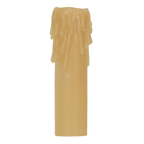 Satco 80-1632, Candle Cover with Amber Half Drip Resin, Edison Base, 6" Height, 1-1/4" Inside Diameter, 1-9/16" Outside Diameter