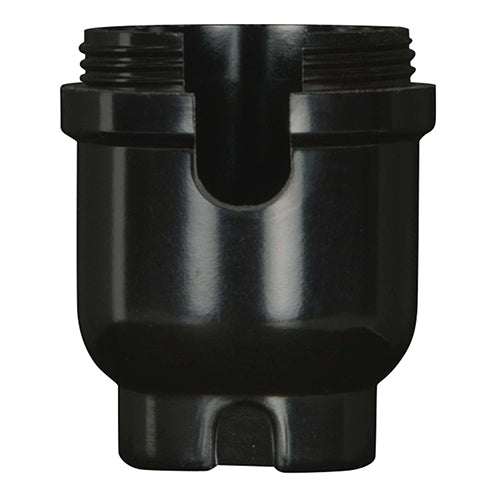 Satco 80-1641, Medium Base Phenolic Socket with Metal Bushing, 1/8 IPS Cap, Less Set Screw, 10 Packs