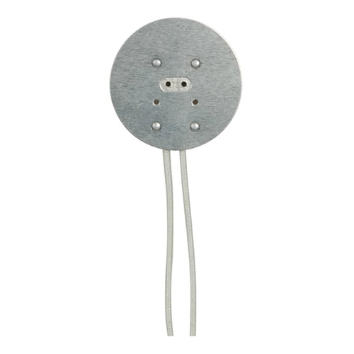 Satco 80-1668, Porcelain Halogen Round Analog Socket, G4-GX5.3-GY6.35 Base, 75W, 250V, Nickel Plated Finish