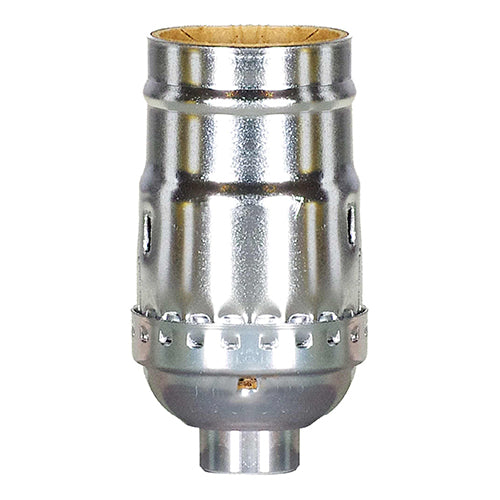 Satco 80-1670, Standard Keyless Socket, 1/8 IPS Cap, 660W, 250V, Less Set Screw, Nickel Finish