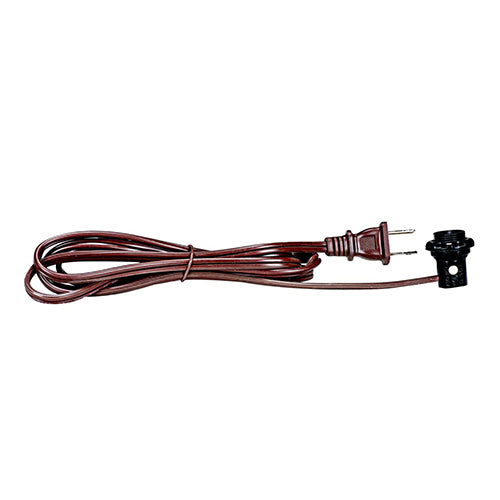 Satco 80-1694, Phenolic Threaded Candelabra Socket With Leads / Rings, 75W, 125V, Black Finish