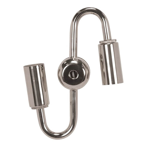 Satco 80-1706, Steel "S" Cluster, For Medium or Candelabra, 1/8 IPS Cap, Nickel Finish