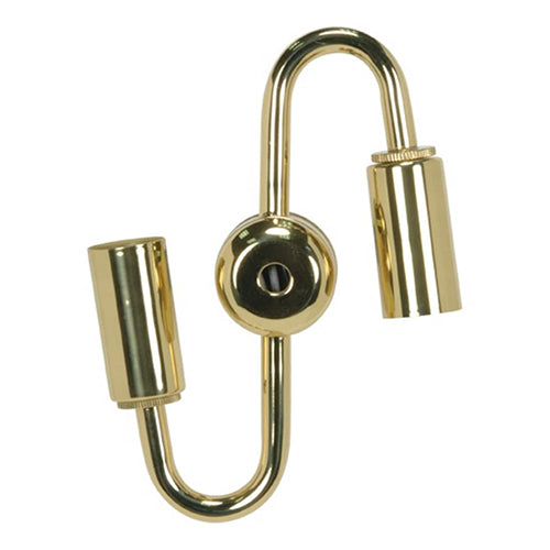 Satco 80-1707, Steel "S" Cluster, For Medium or Candelabra, 1/8 IPS Cap, Bright Gilt Finish