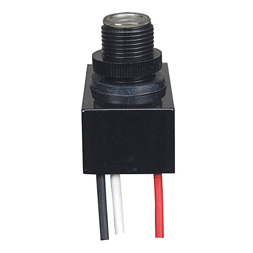 Satco 80-1733, Photoelectric Switch Plastic Dos Shell For Outdoor Use, 1800W, 120V, Black Finish