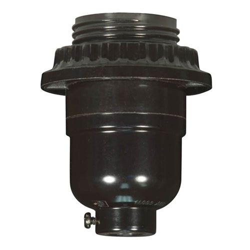 Satco 80-1759, 3-Way Turn Knob, Phenolic, Full Uno Thread, 1/8 IP Cap, 250W, 250V, With Set Screw