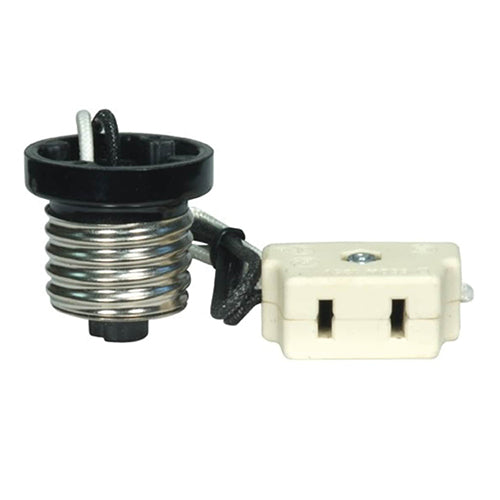 Satco 80-1769, Porcelain Par 46 and 38 5KV Harness Set With Medium Base Adapter, 660W, 125V, White Finish