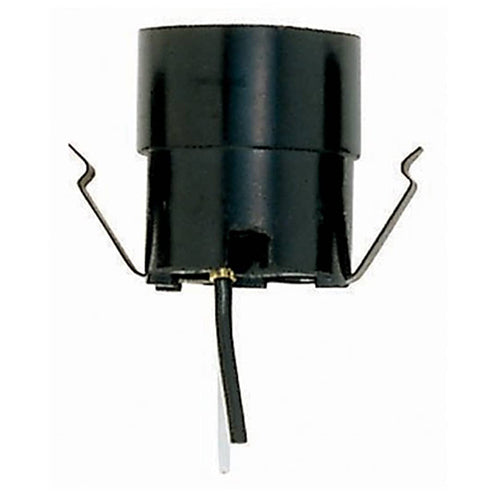 Satco 80-1798, Snap-In Socket For 3-1/4"- 4" Holders, 660W, 250V, Black Finish, 10 Packs