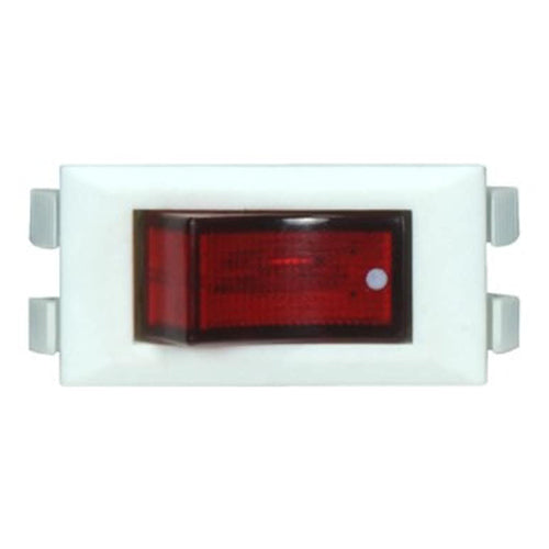 Satco 80-1820, On-Off Phenolic Rocker Switch w/Dot, Snap Bushing, White Finish