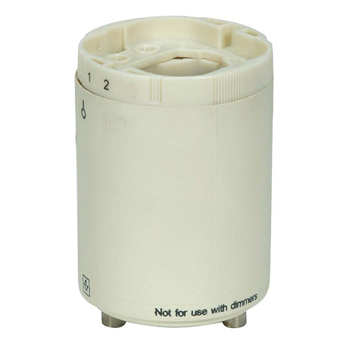 Satco 80-1847, Smooth Phenolic Electronic Self-Ballasted CFL Lampholder, G24q-2 And GX24q-2, 18W, 120V, 0.20A