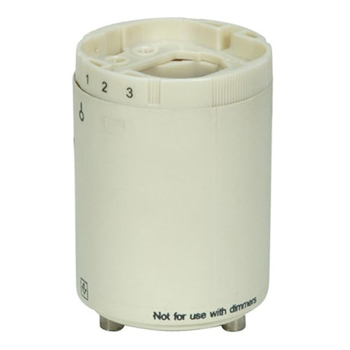 Satco 80-1852, Smooth Phenolic Self-Ballasted CFL Lampholder, G24q-1 And GX24q-1, 13W, 277V, 0.15A