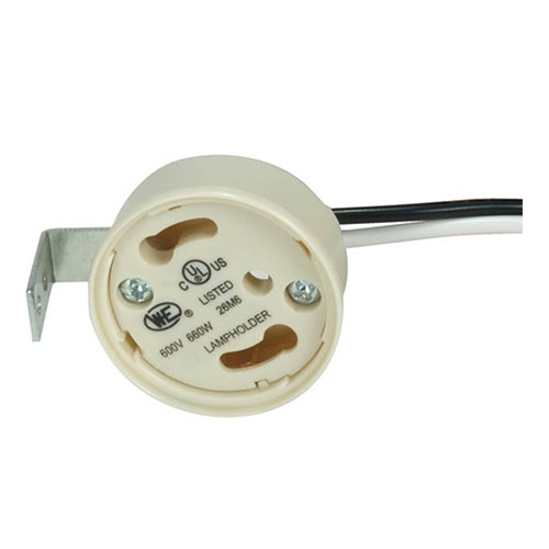 Satco 80-1861, 4-Pin Ballast And Socket Combination For GU24, 3/4" Height, L-Bracket
