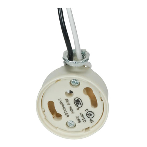 Satco 80-1862, 4-Pin Ballast And Socket Combination For GU24, 3/4" Height, 1/8 Bushing, Side Mount Bracket