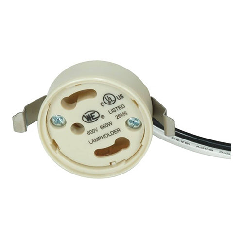 Satco 80-1863, 4-Pin Ballast And Socket Combination For GU24, 3/4" Height, Double Snap Bracket
