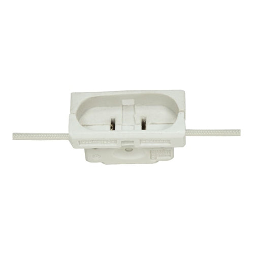Satco 80-1865, Porcelain Par 56 & 64 Connector, Mogul Base, 1000W, 125V, 2-1/2" Width, 1-1/4" Height, 1-3/8" Diameter, White Finish