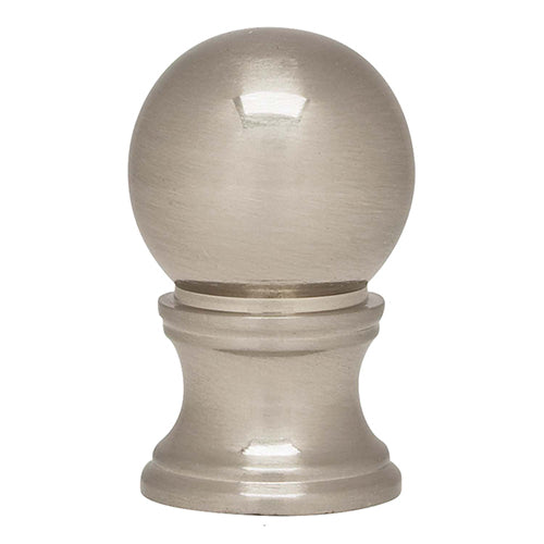Satco 80-1880, Satin Nickel Ball Finial, 1-1/4" Height, 3/4" Diameter