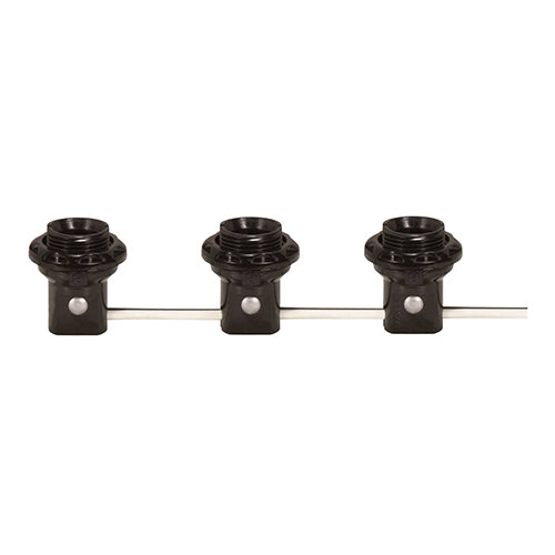 Satco 80-1912, 3 Light Phenolic Threaded Candelabra Harness Sets, 75W, 125V