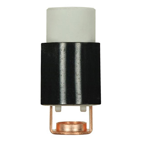Satco 80-1948, Phenolic Candelabra Socket with Paper Liner, 1/8 IP Inside Extrusion Hickey, 75W, 125V