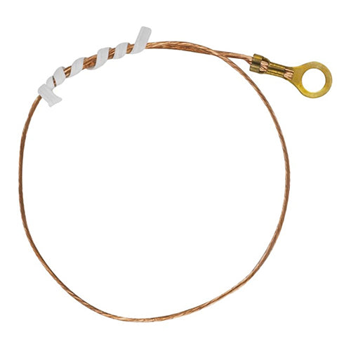 Satco 80-1964, 12 Foot 18/1 Bare Copper Ground Wire, 1/8 IP Round Ground Lug, 10 Packs